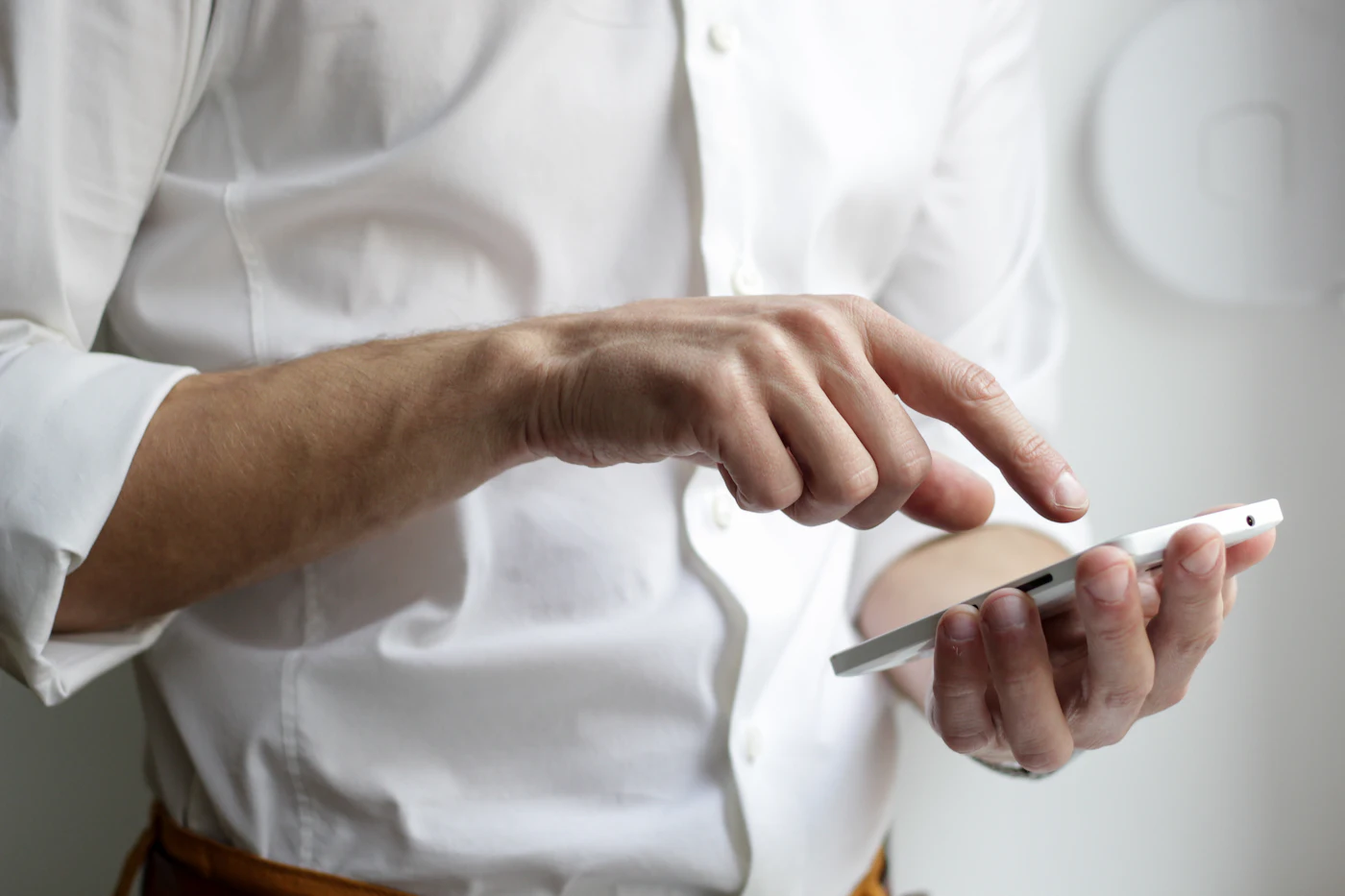 Mobile-first landing page design displayed on a smartphone